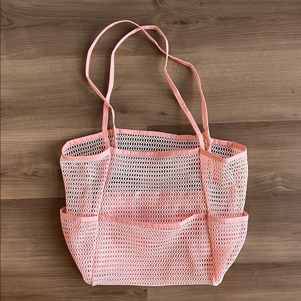 Pink Mesh Tote Bag